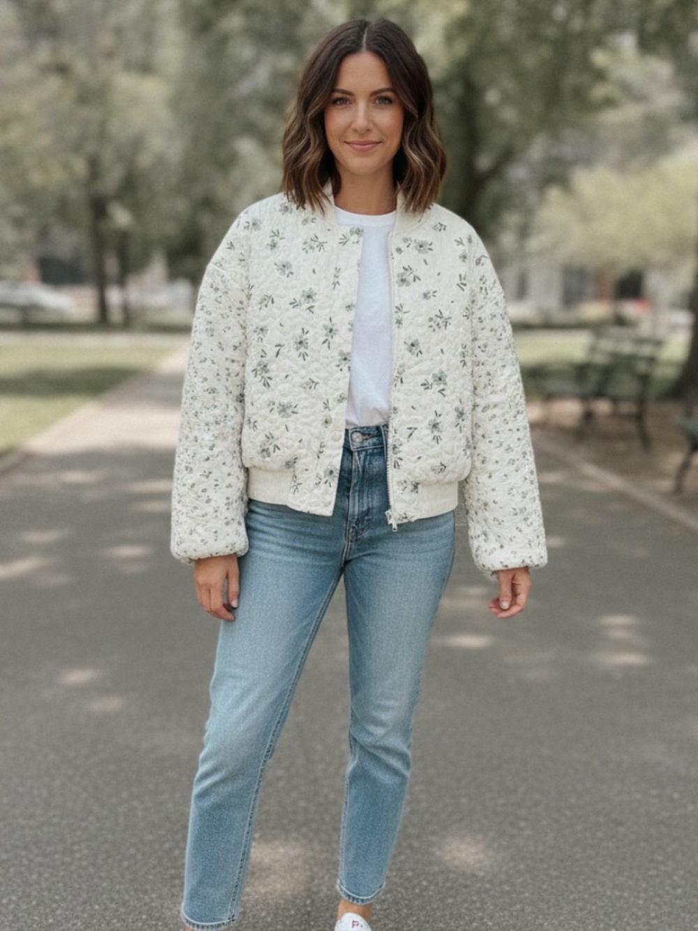 NWT cream and sage jacket. Lg